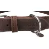 Kožený obojek RUSTIC - tmavě-hnědá (S-M: 34-40cm/25mm)