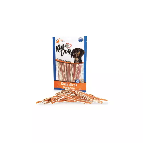 KIDDOG kachní proužky carpaccio 80 g