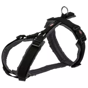PREMIUM trekingový postroj - černá/grafit (S-M:hruď:44-53 cm/20 mm)