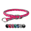 Obojek CAVO kulatý polostahovací - fuchsie/grafit (XS-S: 25-31cm/ ø12mm)