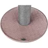 Škrabací sloupek LIVIA s plyšovou kuličkou, 64 cm, sisal/plyš, starorůžová