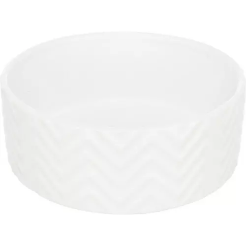 Keramická miska vroubkovaná, bílá (0,9 l/ ø 16 cm)