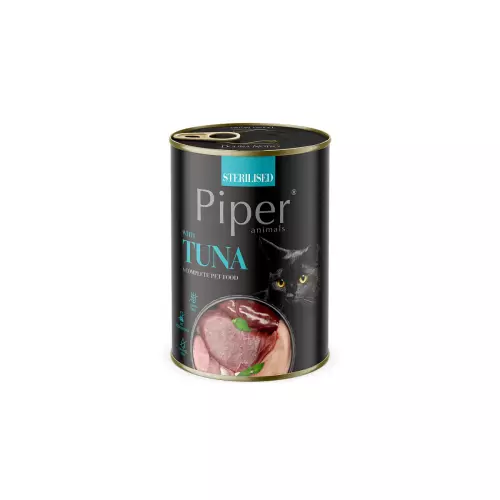 NEW PIPER CAT konzerva pro sterilizované kočky, s tuňákem, 400g