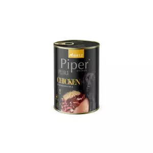 NEW PIPER PURE kuře s hnědou rýží, konzerva pro psy, 400 g