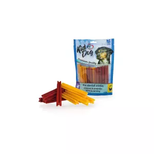 KIDDOG kuře+propolis / jehněčí+petržel MIX dentalní tyčinky 250 g