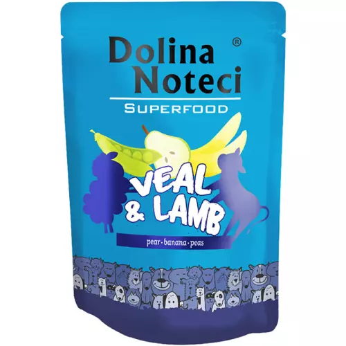 DOLINA NOTECI SUPERFOODS telecí a jehněčí kapsička pro psy 300 g