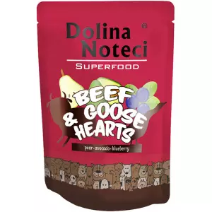 DOLINA NOTECI SUPERFOODS hovězí a husí srdíčka kapsička pro psy 300 g