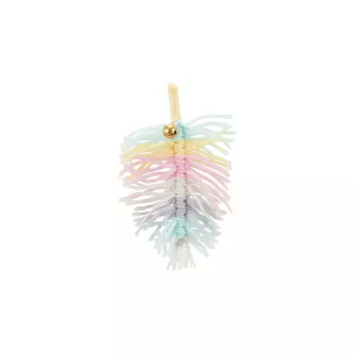 Peříčko z vlny s rolničkou, hračka pro kočky, 14 cm, polyester