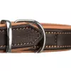 Obojek ACTIVE COMFORT kožený, hnědá/světle hnědá (L-XL: 52-63 cm/30mm)