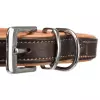 Obojek ACTIVE COMFORT kožený, hnědá/světle hnědá (L-XL: 52-63 cm/30mm)