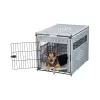 Interiérový kennel, M: 58 x 60 x 77 cm, polyratan, světlešedá