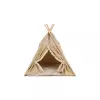 Teepee BOHO s polštářem, 55 x 65 x 55 cm, bavlna, béžová