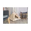 Teepee BOHO s polštářem, 55 x 65 x 55 cm, bavlna, béžová