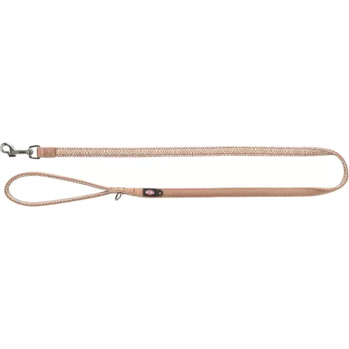 Vodítko PREMIUM, neoprenové polstrování, boho/karamel (M-L: 1,00 m/20 mm)