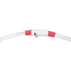 Flash light ring USB, blikací obojek, červená (L-XL: 65 cm/ ø 8 mm)