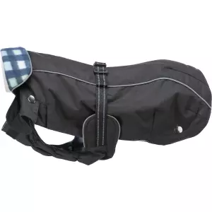 Outdoorový kabátek ROUEN 2v1, střih buldok, černá/modrá (XS:30cm, hruď:36-58cm, krk:36-44cm)