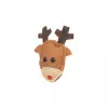 Xmas figure set - sada 2 vánočních hraček sob a perníček, 8 cm, filc