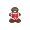 Xmas figure set - sada 2 vánočních hraček sob a perníček, 8 cm, filc