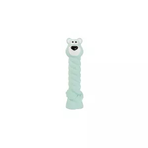 Medvídek s latexovým lanem a chroupacím zvukem 15 cm, latex HipHop Dog