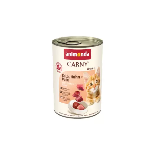 ANIMONDA konzerva CARNY Kitten - telecí + kuřecí + krůta 400g
