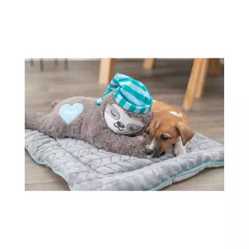 JUNIOR lenochod s tlukoucím srdcem, plyš, 34 cm