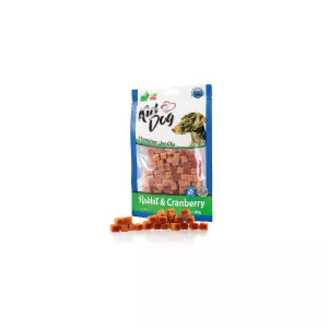 KIDDOG mini kostičky s králíkem a brusinkami 80 g