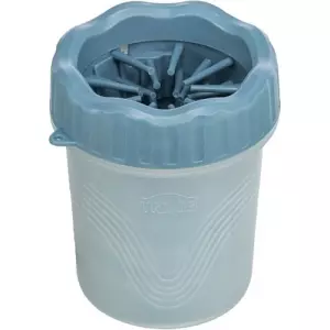 PAW CLEANER - kalíšek k čištění tlapek, silikon/plast, modrá (S-M)