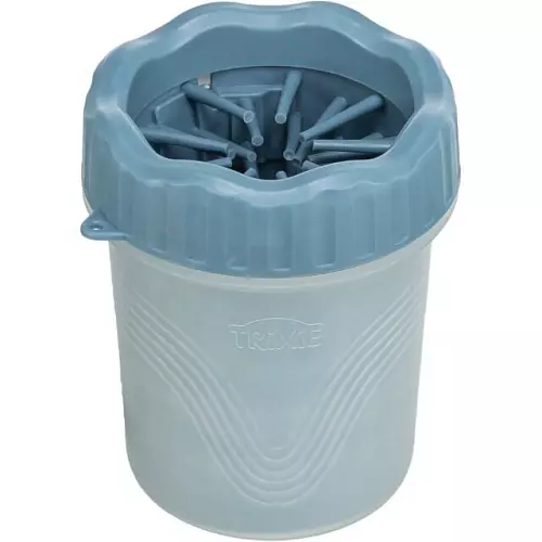 PAW CLEANER - kalíšek k čištění tlapek, silikon/plast, modrá (M-L)
