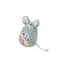 Myška tkaná sedící, s catnipem, 11 cm