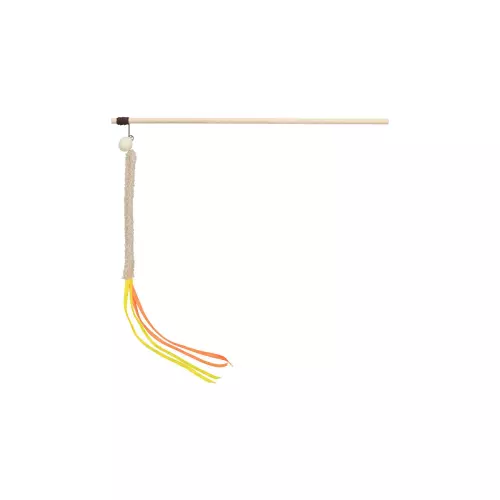 Hrací prut s třásní, plast/plyš, 40 cm