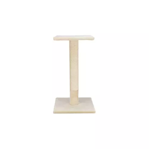 Škrabací sloupek BEANA s odpočívadlem, 9 cm / 69 cm, sisal/plyš, béžová