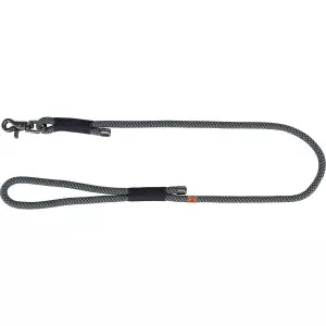 Soft Rope kulaté tkané vodítko, černá/šedá (L-XL: 1,00 m/ 13 mm)
