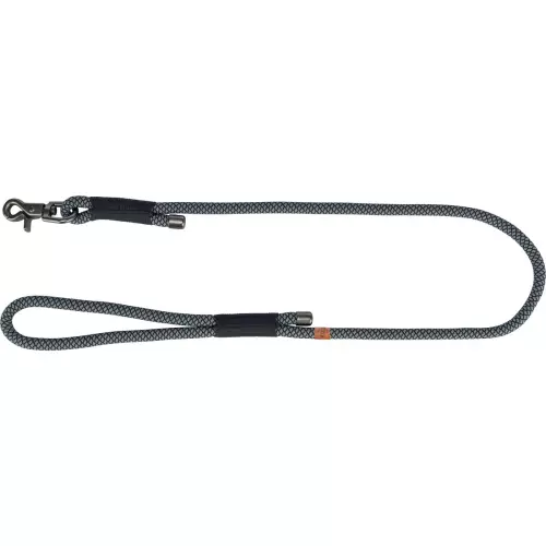 Soft Rope kulaté tkané vodítko, černá/šedá (L-XL: 1,00 m/ 13 mm)