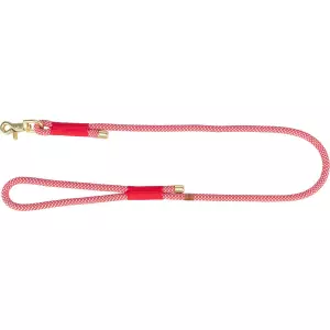Soft Rope kulaté tkané vodítko, červená/krémová (S-XL: 1,00 m/ 10 mm)