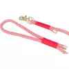 Soft Rope kulaté tkané vodítko, červená/krémová (S-XL: 1,00 m/ 10 mm)