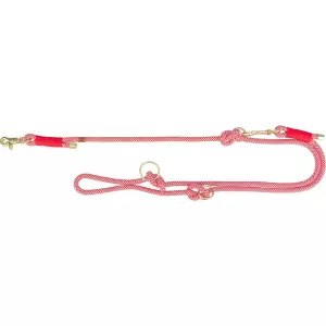 Soft Rope prodlužovací kulaté tkané vodítko, červená/krémová (XS-S: 2,00 m/ 6 mm)