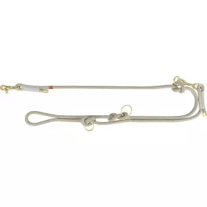 Soft Rope prodlužovací kulaté tkané vodítko, šedá/světlešedá (S-XL: 2,00 m/ 10 mm)