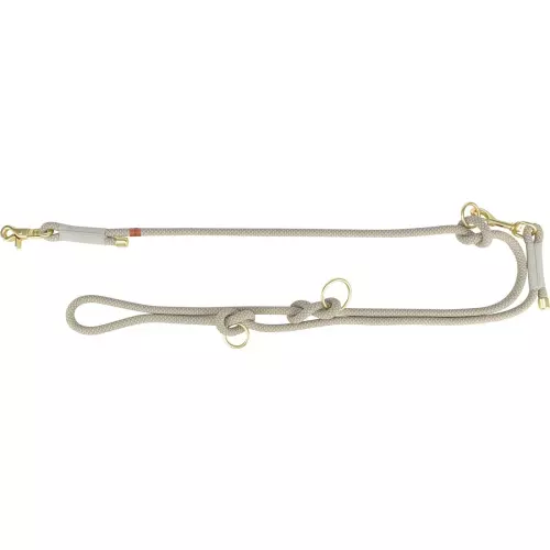 Soft Rope prodlužovací kulaté tkané vodítko, šedá/světlešedá (S-XL: 2,00 m/ 10 mm)
