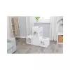 CASA CARA kartonový nábytek pro kočky, 93 x 82 x 30,5 cm, nosnost 8 kg, bílá