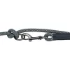 Soft Rope prodlužovací kulaté tkané vodítko, černá/šedá (XS-S: 2,00 m/ 6 mm)
