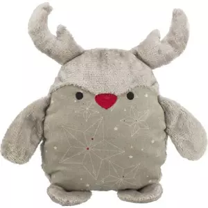 Xmas REINDEER - vánoční plyšový sob bez zvuku, 30 cm, látka/plyš