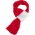 Xmas SCARF - vánoční sametová šála, červená/bílá (90 cm)