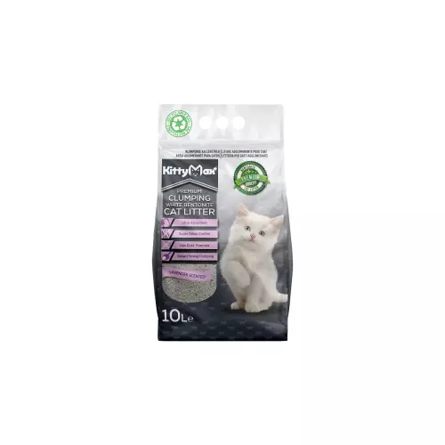KITTYMAX hrudkující, bezprašný bílý bentonit LAVENDER  10 l