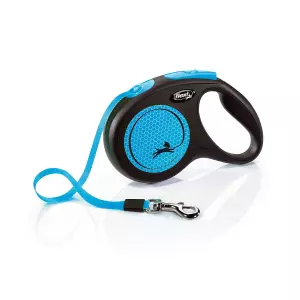 Flexi New Neon pásek, modrá (S: délka 5 m, do 15 kg)
