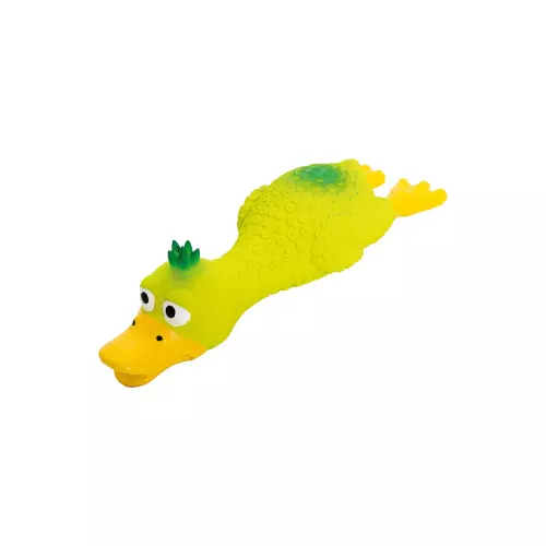 Oškubaná kachna s čupřinou, ležící, se zvukem, 18 cm, zelená, HipHop Dog