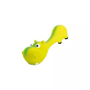 Hrošík ležící - tvar činky, se zvukem, 22 cm, latex, zelená, HipHop Dog