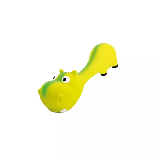 Hrošík ležící - tvar činky, se zvukem, 22 cm, latex, zelená, HipHop Dog