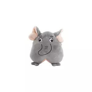 Plyšový 2D slon se zvukem, bavlněné lano, 16 cm, šedá, HipHop Dog