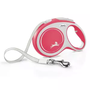 Flexi New Comfort pásek, červená (L: délka 5 m, do 60 kg)