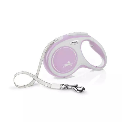 Flexi New Comfort pásek, růžová (XS: délka 3 m, do 12 kg)